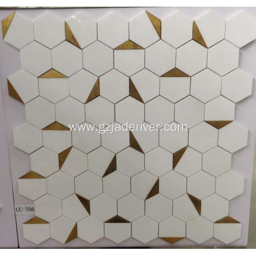 White Bathroom Floor Tile Mosaic Wholesale